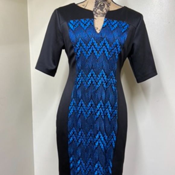 ladies blue lace dress